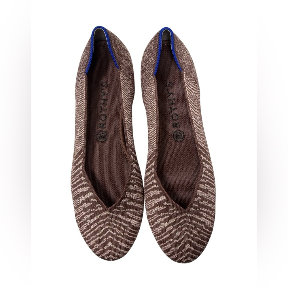 ROTHY’S Retired Rothys Desert Metallic Round Toe Flats The Flat sz 10 EUC - Picture 3 of 11